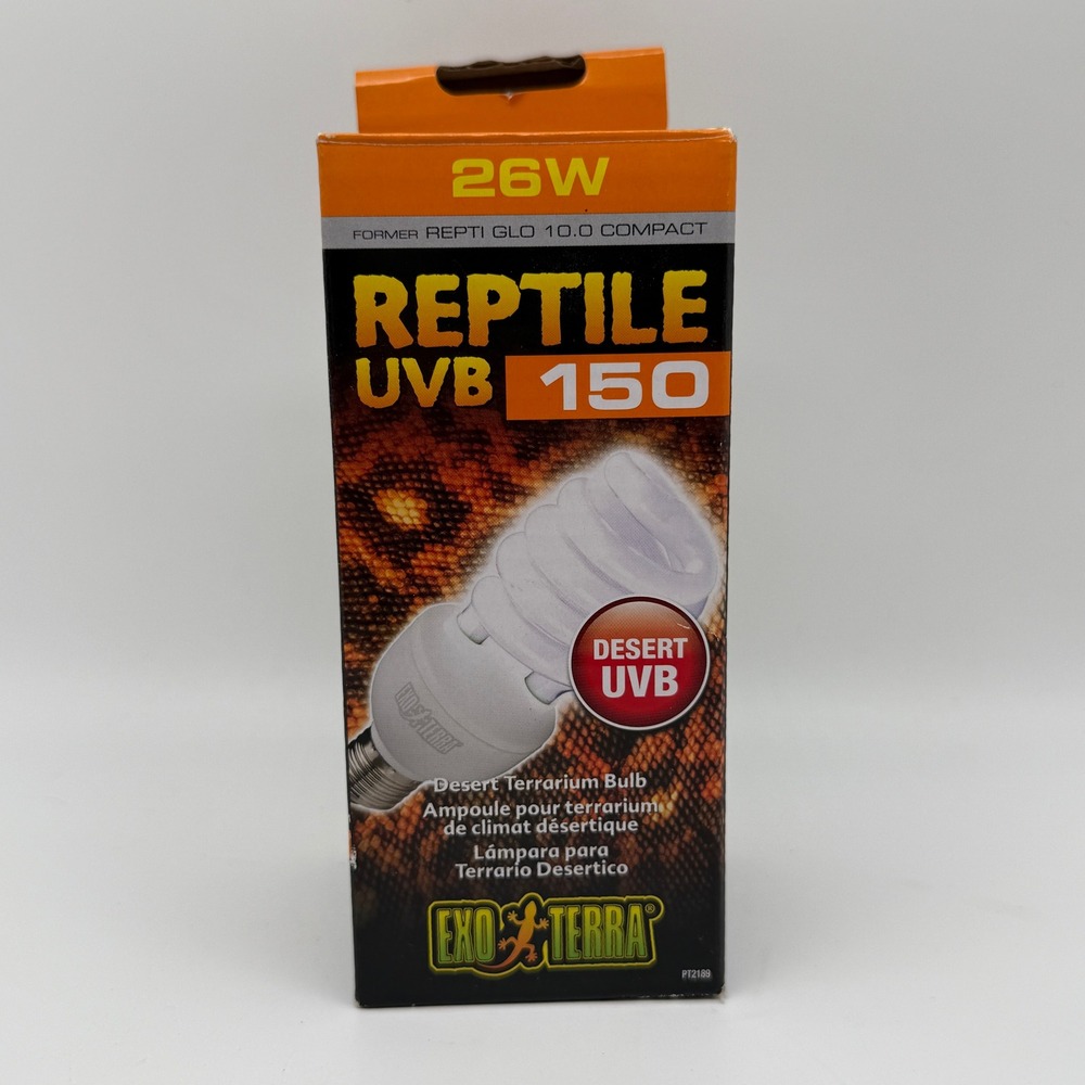 Exo Terra Reptile UVB 150 Desert Terrarium Bulb 26W PT2189 White High Output